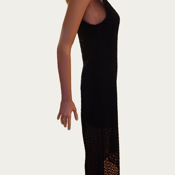 Xhilaration Crochet Knit HIGH-LOW DRESS, MED. 54" at Longest Point EUC - Picture 6 of 8